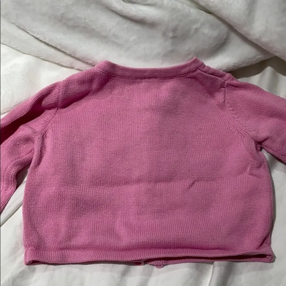 Gymboree 12-18m pink ruffle cardigan euc